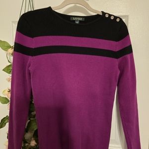 Vintage Lauren Ralph Lauren Striped purple Sweater Womens